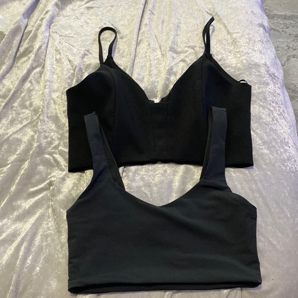 Forever 21 Black Crop Tops